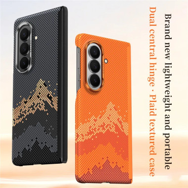 Coque Samsung Galaxy Z Fold 8 Ultra Magnétique Motif Montagne Dorée