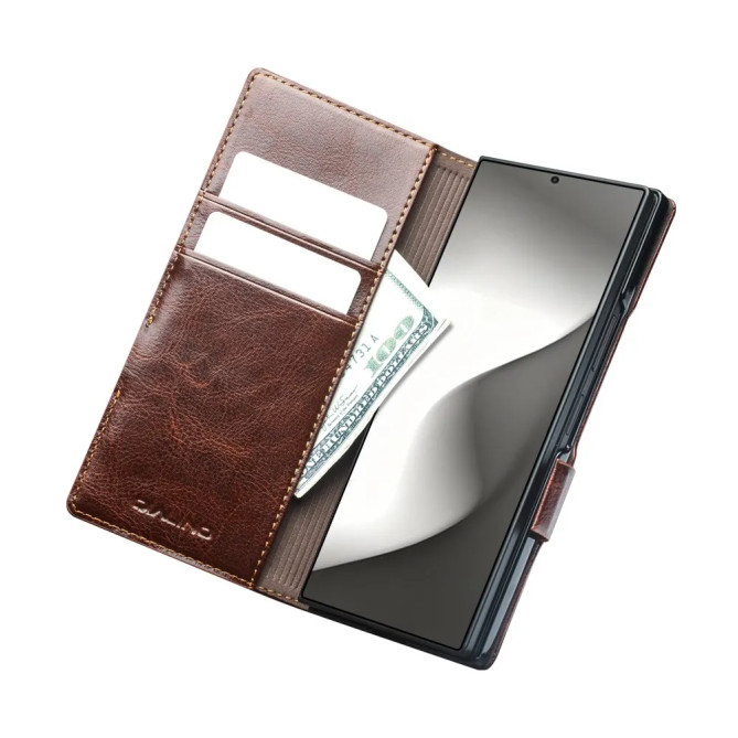 Étui Portefeuille Cuir Véritable Samsung Galaxy Z Fold 8 Ultra