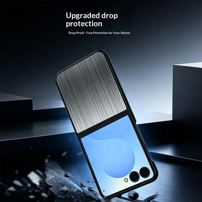 Coque Samsung Galaxy Z Flip 8 Dos Acier Inoxydable Brossé