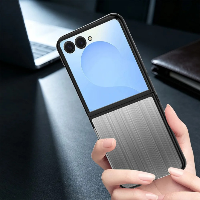 Coque Samsung Galaxy Z Flip 8 Dos Acier Inoxydable Brossé