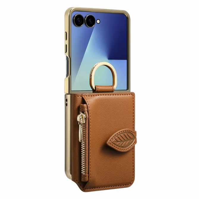 Housse Samsung Galaxy Z Flip 8 Portefeuille Zippée avec Support