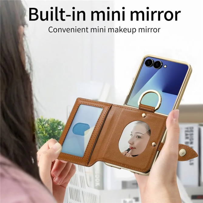Housse Samsung Galaxy Z Flip 8 Portefeuille Zippée avec Support