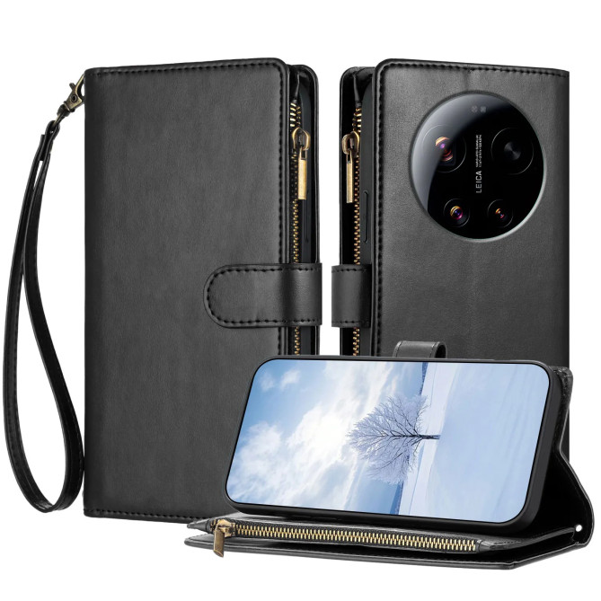 Housse Xiaomi 17 Ultra Portefeuille Zippé