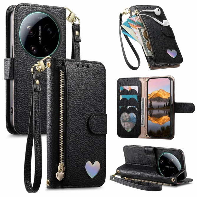 Housse Xiaomi 17 Ultra Portefeuille Zippé Porte-Cartes