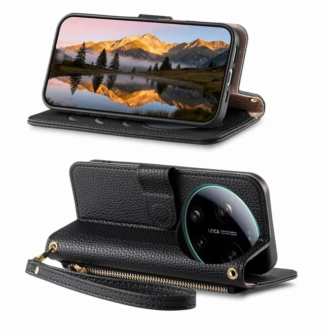 Housse Xiaomi 17 Ultra Portefeuille Zippé Porte-Cartes