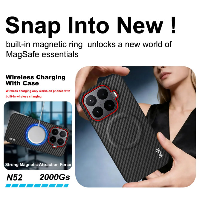 Coque Xiaomi 17T Ruiyi Magnétique Effet Carbone