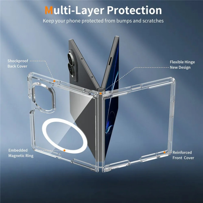 Coque Magnétique Z Fold 8 Transparente + Films