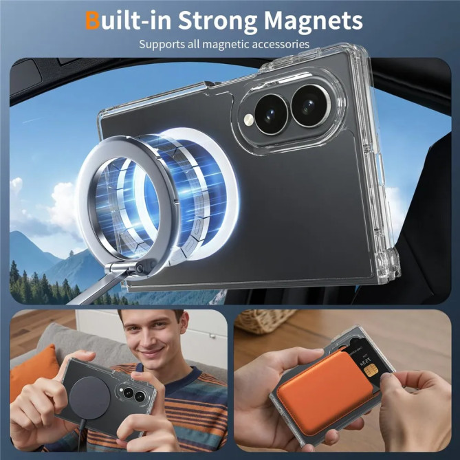 Coque Magnétique Z Fold 8 Transparente + Films