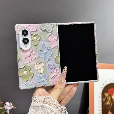Coque Samsung Galaxy Z Fold 8 Fleurs Embossées Relief 3D
