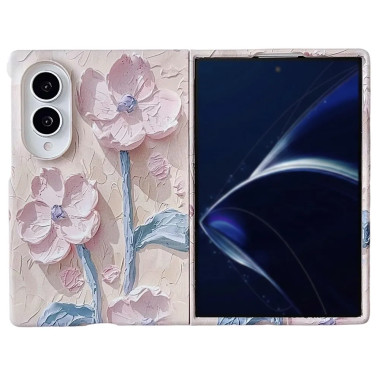Coque Samsung Galaxy Z Fold 8 Fleurs Romantiques Relief 3D