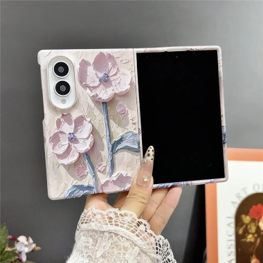 Coque Z Fold 8 Fleurs Romantiques Relief 3D