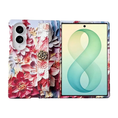 Coque Samsung Galaxy Z Fold 8 Bouquet Fleuri avec Mini Anse