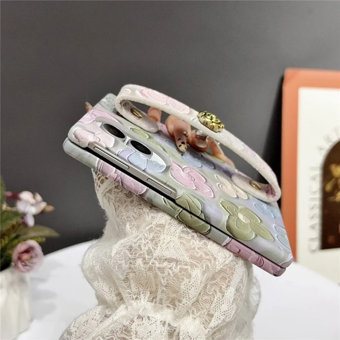 Coque Samsung Galaxy Z Fold 8 Bouquet Fleuri avec Mini Anse