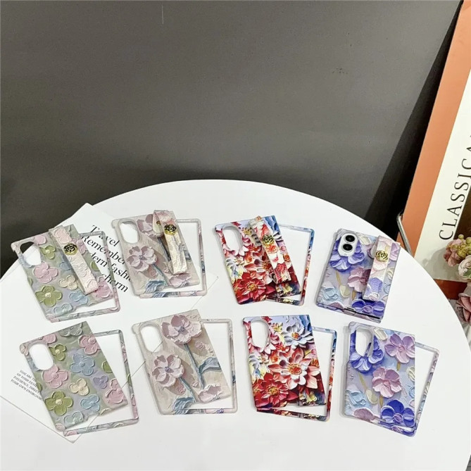 Coque Samsung Galaxy Z Fold 8 Bouquet Fleuri avec Mini Anse