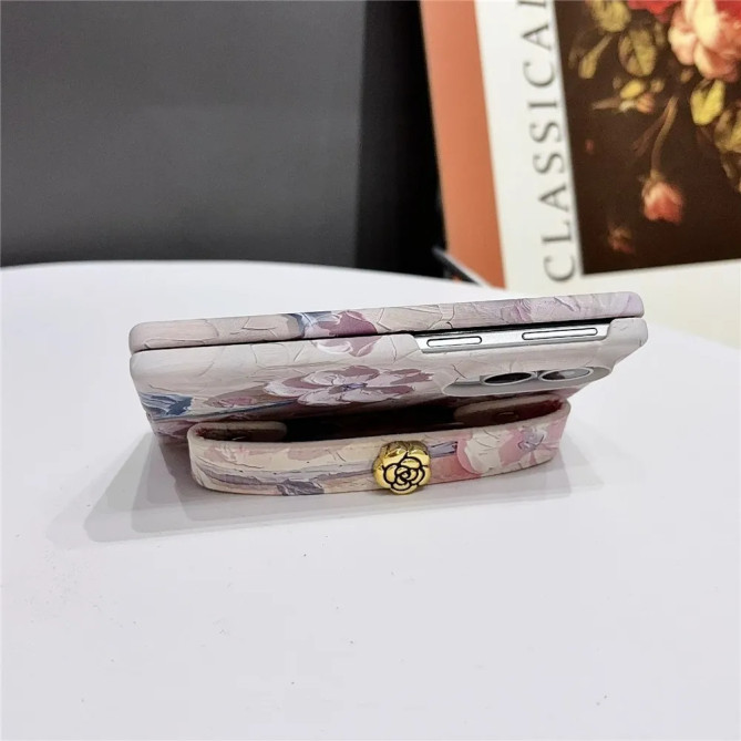 Coque Samsung Galaxy Z Fold 8 Pétales Pastel avec Mini Anse