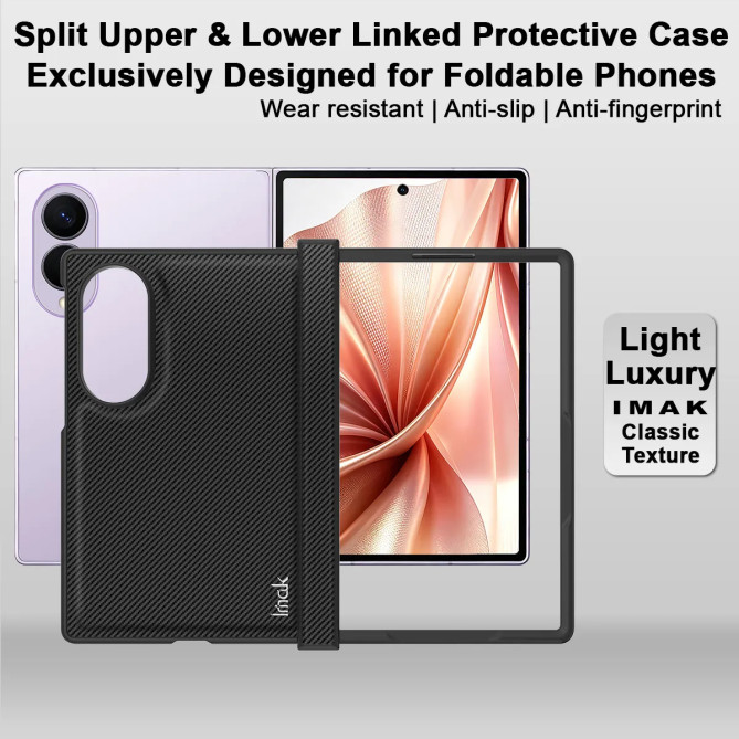 Coque Samsung Galaxy Z Fold 8 Fine Simili Cuir Effet Carbone