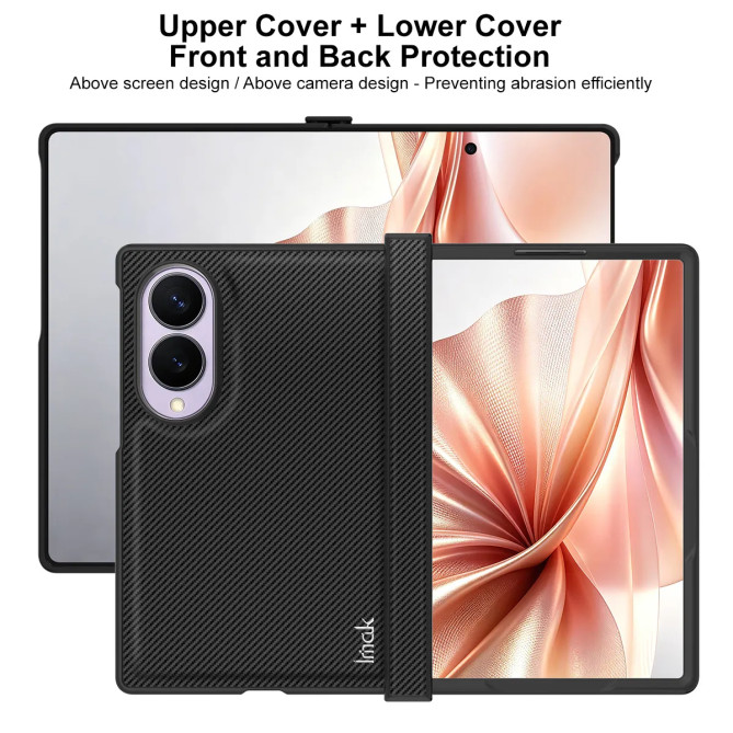 Coque Samsung Galaxy Z Fold 8 Fine Simili Cuir Effet Carbone