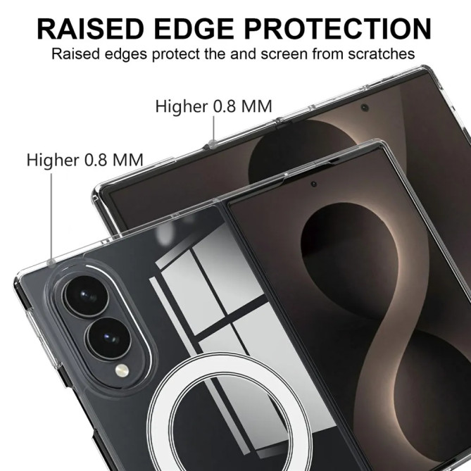 Coque Samsung Galaxy Z Fold 8 Transparente Magnétique Dos Acrylique