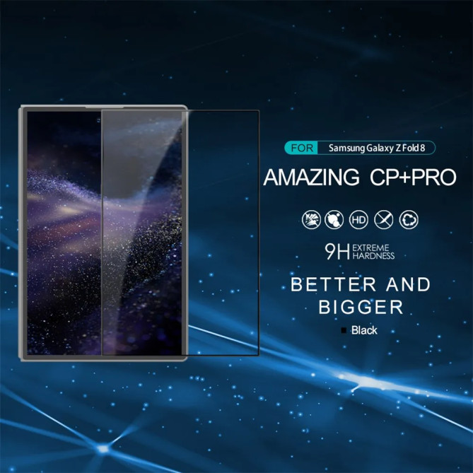 Verre Trempé Samsung Galaxy Z Fold 8 AGC Couverture Intégrale Bord Noir