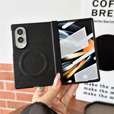 Coque Folio Effet Cuir Z Fold 8 + Écran Protégé