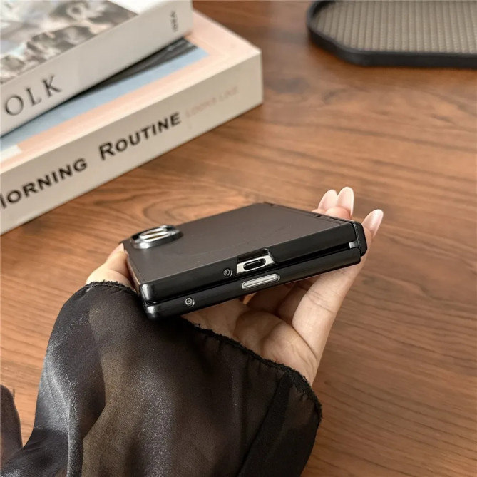 Coque Folio Effet Cuir Z Fold 8 + Écran Protégé
