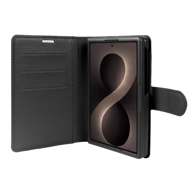 Housse Samsung Galaxy Z Fold 8 Effet Cuir Grainé avec Support Intégré