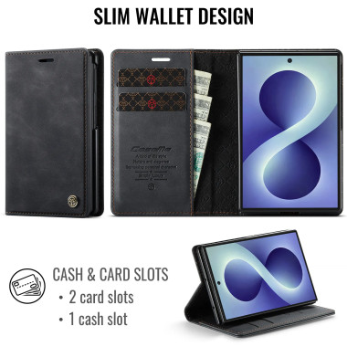Housse Samsung Galaxy Z Fold 8 Rétro avec Protection RFID