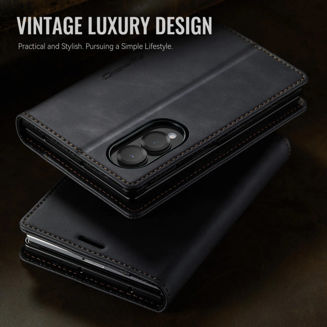 Housse Samsung Galaxy Z Fold 8 Rétro avec Protection RFID
