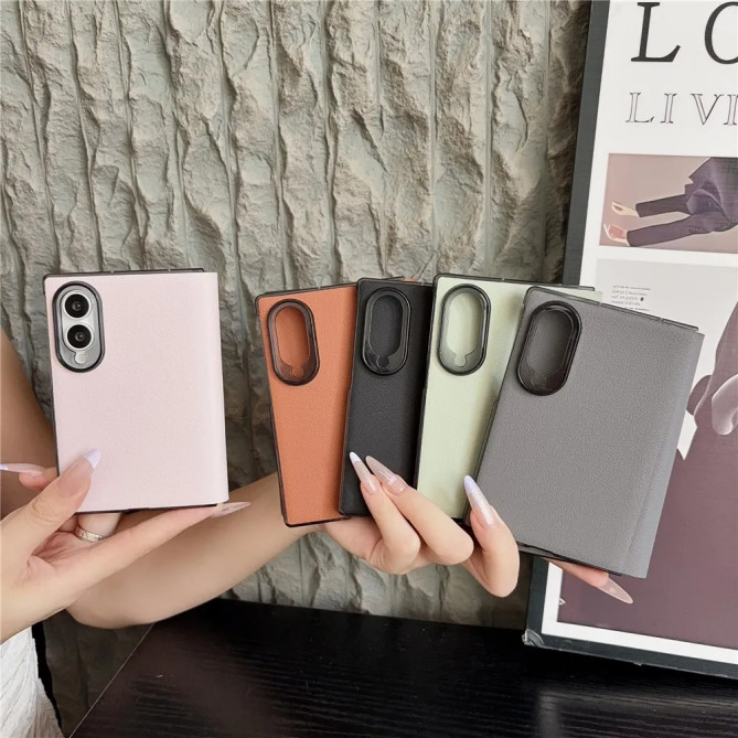 Housse Samsung Galaxy Z Fold 8 Effet Cuir Épurée à Rabat Magnétique