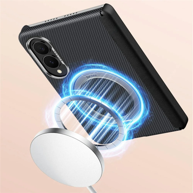 Coque Samsung Galaxy Z Fold 8 Texture Kevlar Anneau Magnétique