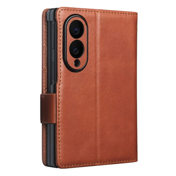 Housse Samsung Galaxy Z Fold 8 Cuir Huilé Porte-Cartes et Support