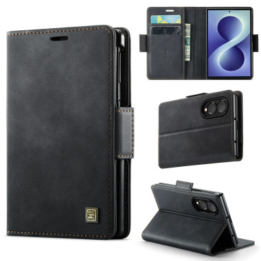 Housse Samsung Galaxy Z Fold 8 Effet Cuir Mat RFID avec Support