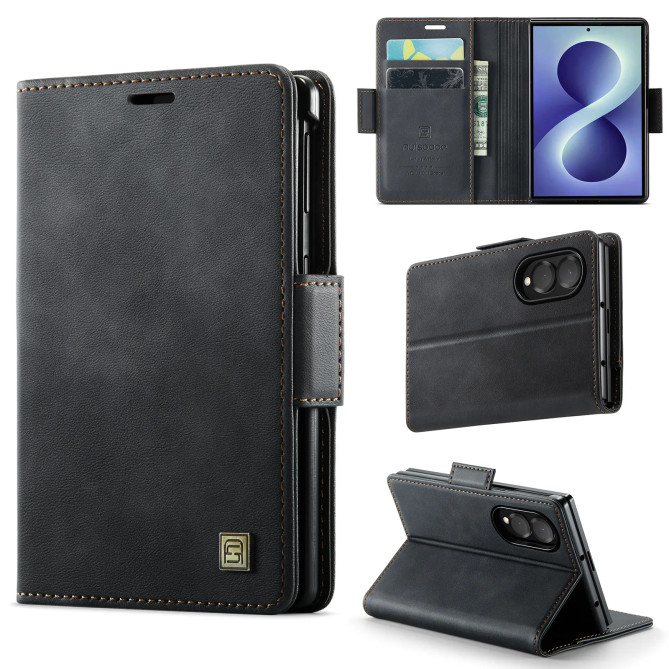Housse Samsung Galaxy Z Fold 8 Effet Cuir Mat RFID avec Support