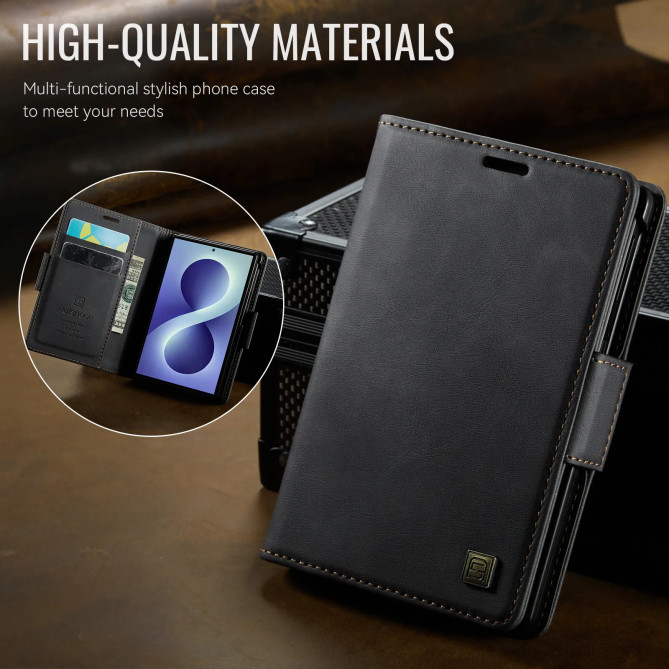 Housse Samsung Galaxy Z Fold 8 Effet Cuir Mat RFID avec Support