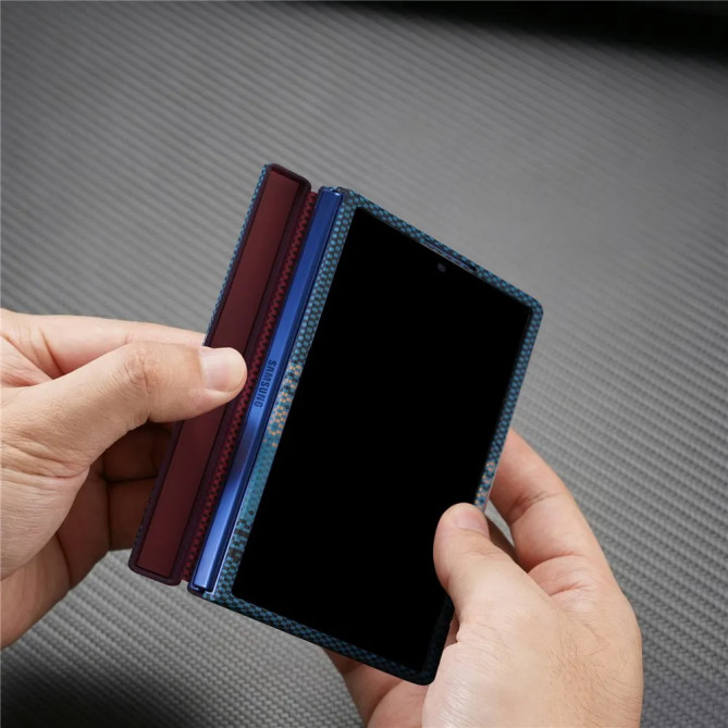 Coque Galaxy Z Fold 8 Carbone Magnétique + Verre Trempé