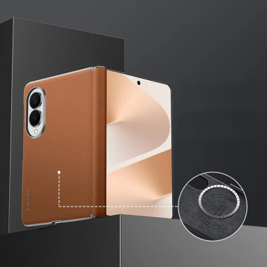 Coque Samsung Galaxy Z Fold 8 Cuir Véritable Sans Contour