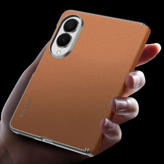 Coque Samsung Galaxy Z Fold 8 Cuir Véritable Sans Contour