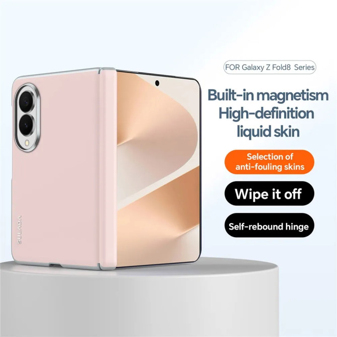 Coque Z Fold 8 Magnétique Effet Cuir + Rabat Ressort