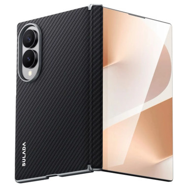 Coque Samsung Galaxy Z Fold 8 Magnétique Simili Cuir Effet Carbone
