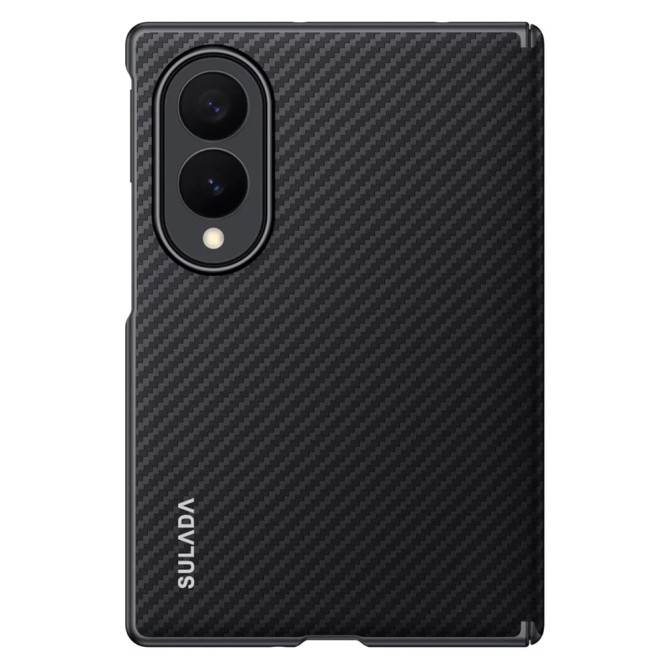 Coque Samsung Galaxy Z Fold 8 Magnétique Simili Cuir Effet Carbone