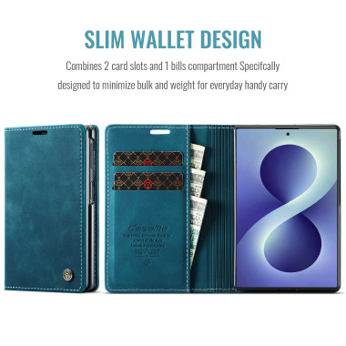 Housse Samsung Galaxy Z Fold 8 Effet Suédine Rétro avec Support