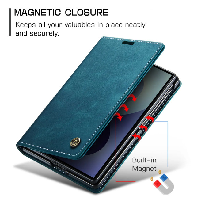 Housse Samsung Galaxy Z Fold 8 Effet Suédine Rétro avec Support