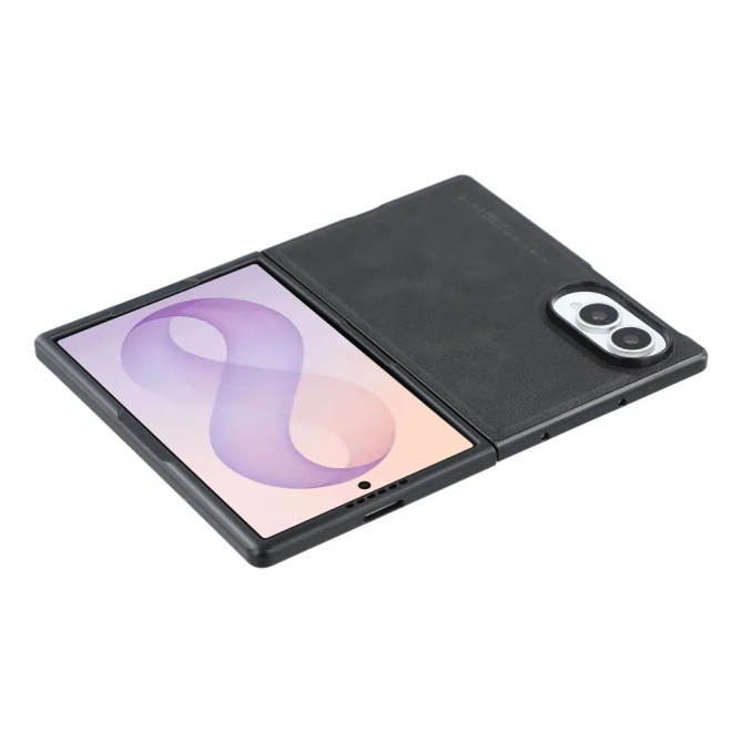 Coque Samsung Galaxy Z Fold 8 Effet Cuir Lisse Finition Business