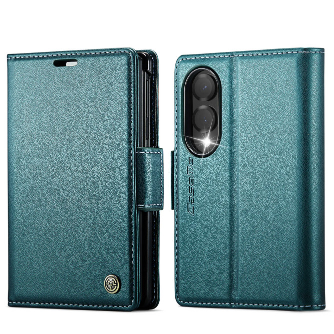 Housse Portefeuille Z Fold 8 Effet Cuir Grainé RFID
