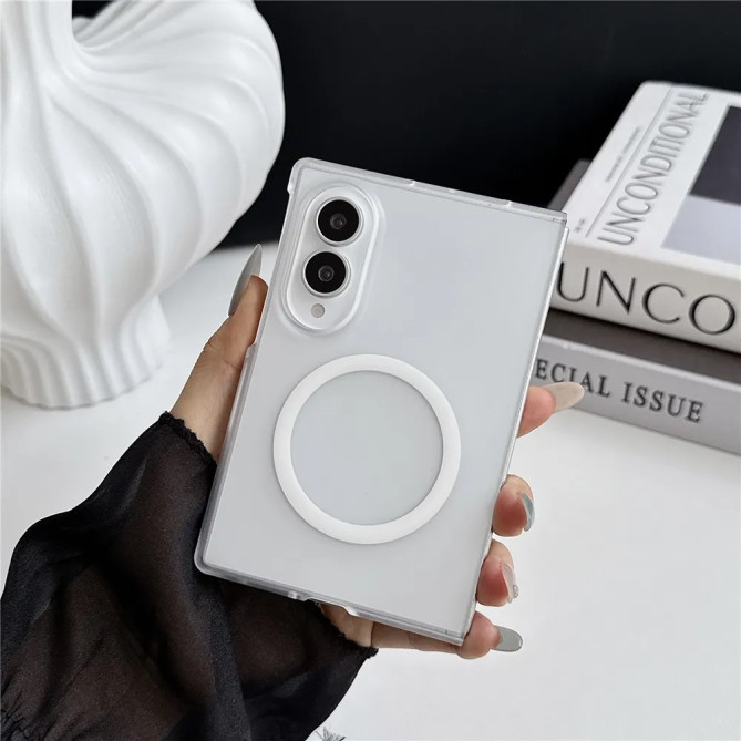 Coque Z Fold 8 Transparente Mate Magnétique