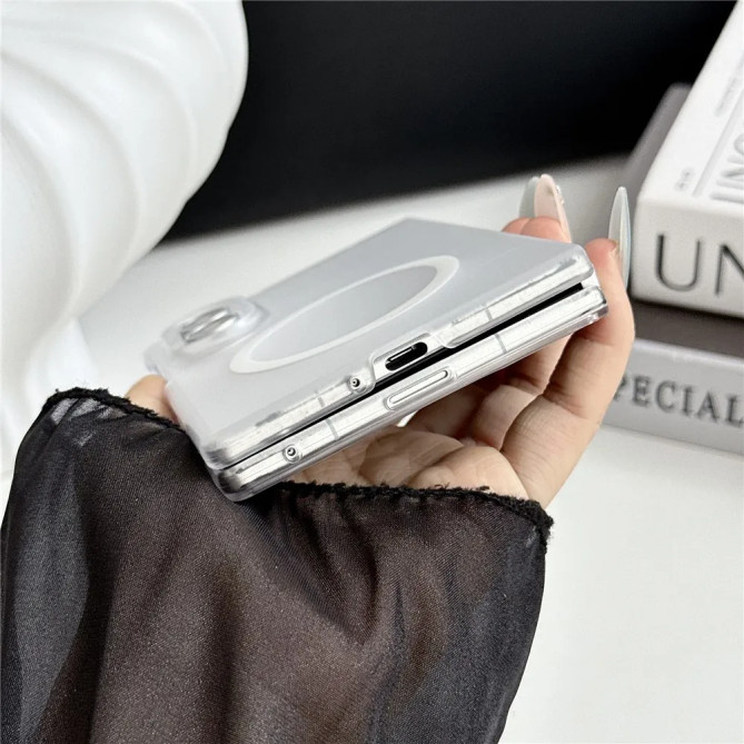 Coque Z Fold 8 Transparente Mate Magnétique