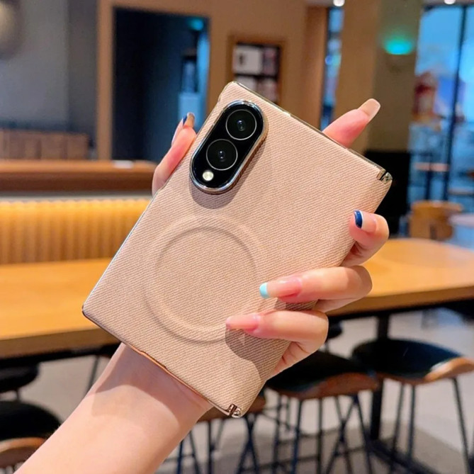 Coque Z Fold 8 Denim Magnétique Double Charnière