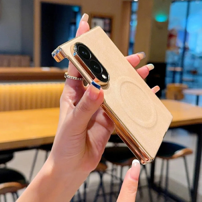 Coque Z Fold 8 Denim Magnétique Double Charnière