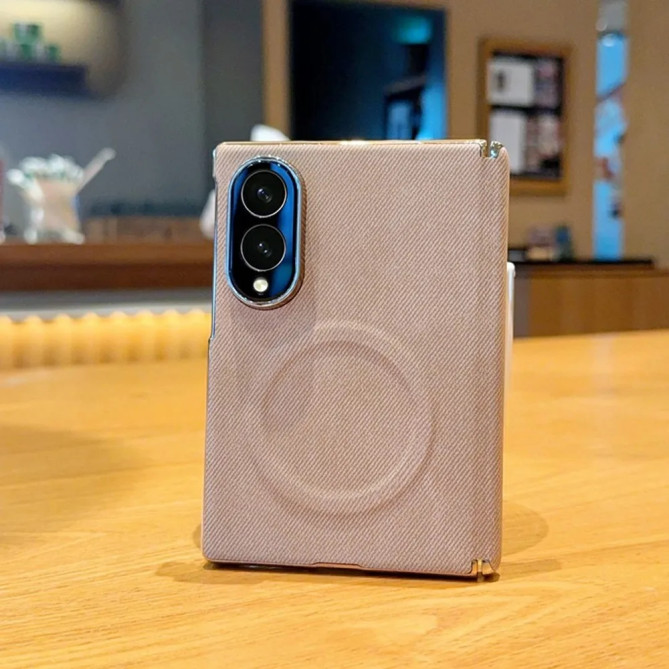 Coque Z Fold 8 Denim Magnétique Double Charnière