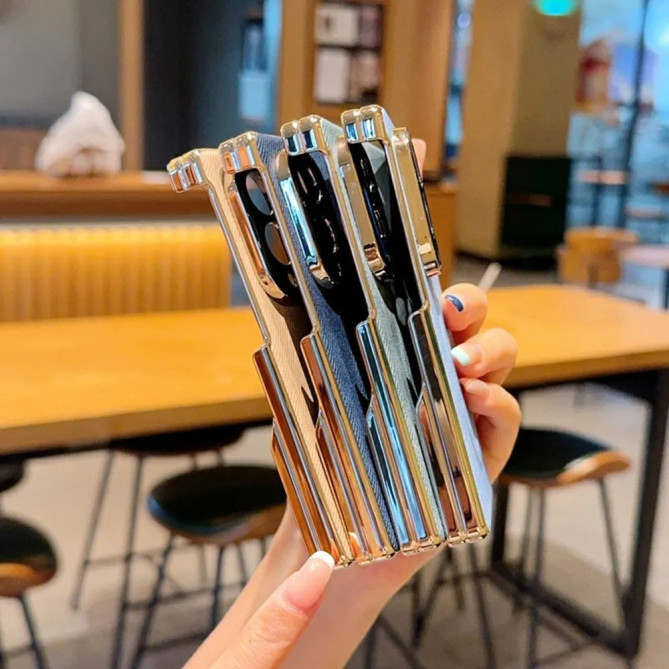 Coque Z Fold 8 Denim Magnétique Double Charnière